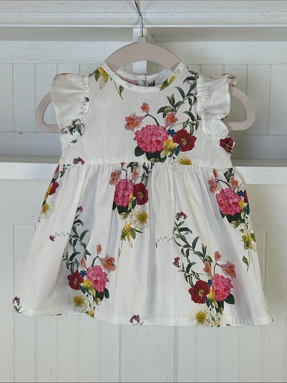 NWT Christina Rohde Baby Girl 100% Cotton Floral Dress 6M